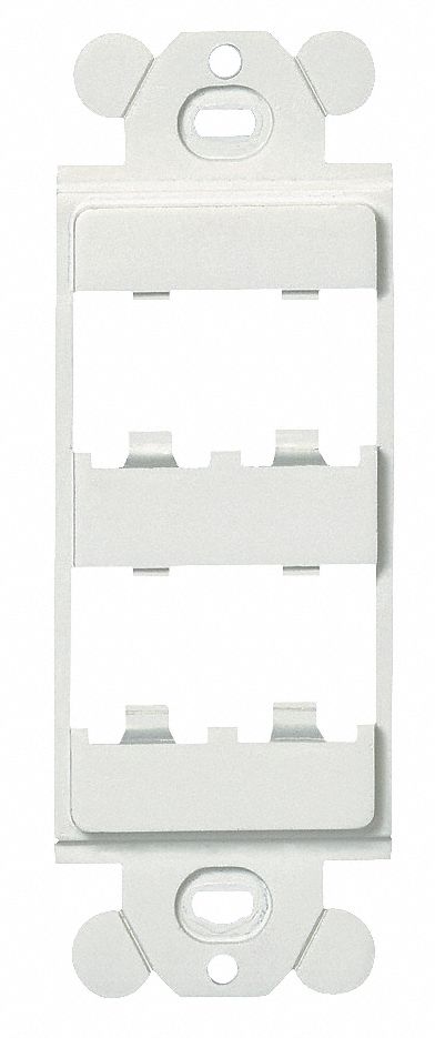 GFCI Module Frame: Mini Com, White, 4 Ports, CFG4WH
