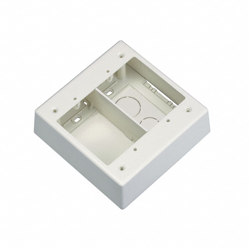 PANDUIT, LD5/T45, Plastic, Divided Junction Box 5ZWZ8JBP2SIW Grainger