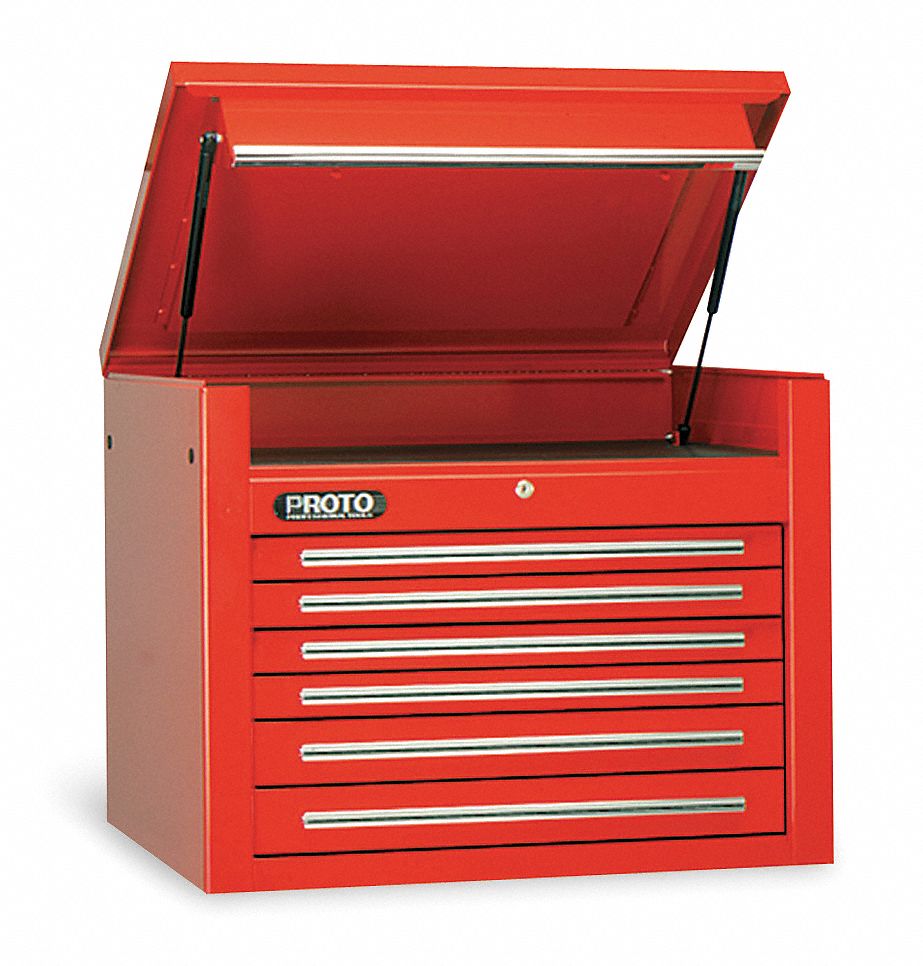 PROTO Gabinete Superior, Pesado, Rojo, Altura 27", Ancho 34