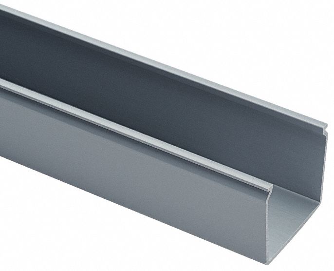 Solid Wall Wiring Duct: 2 in Nom Wd, 3 in Nom Ht, 0.2 in Slot Wd, Lead-Free PVC, 72 in Lg, Gray