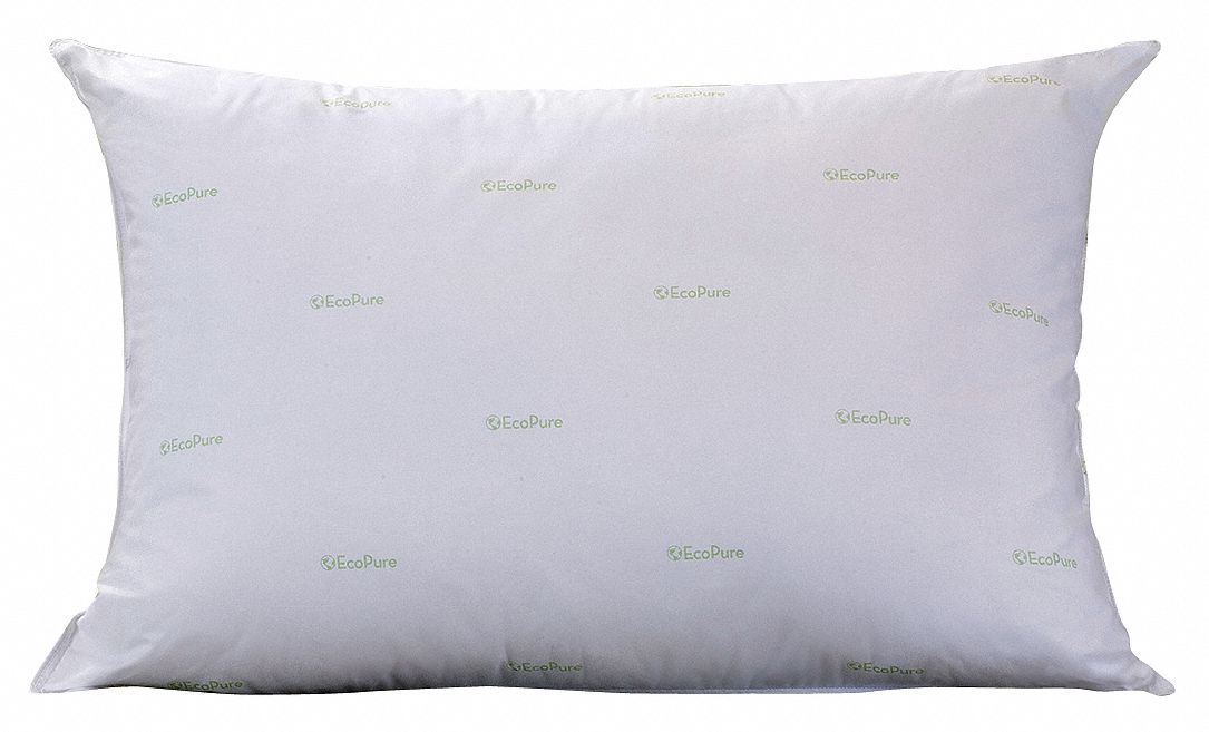 Pillow: Cotton/Polyester, 28 in Overall Lg, 20 in Overall Wd, 19 oz Fill Wt, Cluster Fiber