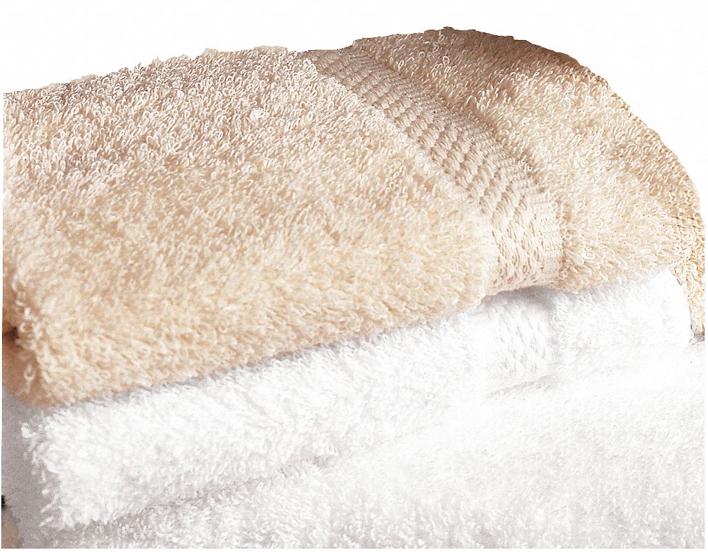 Wash Towel: Ecru, 13 in Wd, 13 in Lg, 12 PK