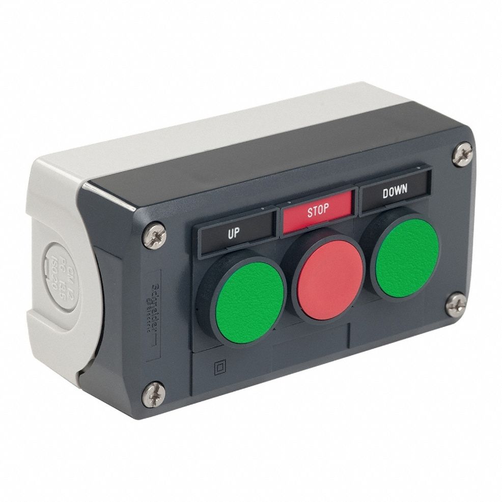 Push Button Switch Box Momentary NC Red, No Green, 600 V 10 A : :  Business, Industry & Science