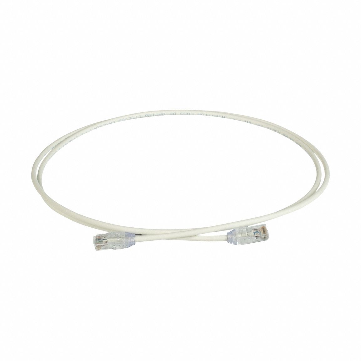 Voice and Data Patch Cord: Unshielded, Cat 6A, 5 ft Overall Lg, LSZH, Round, 28 AWG, 800 CM