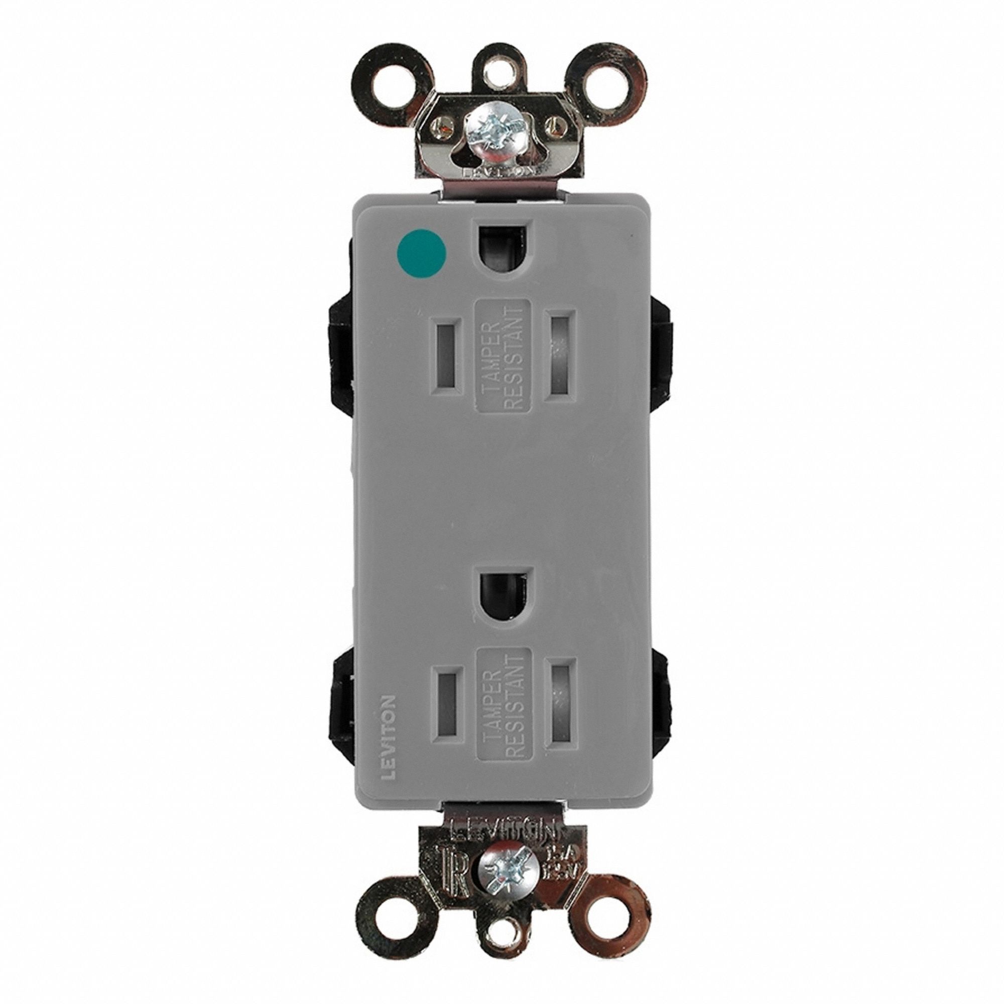 Lev-Lok Dup 15A 125V HG/TR Illum Gry