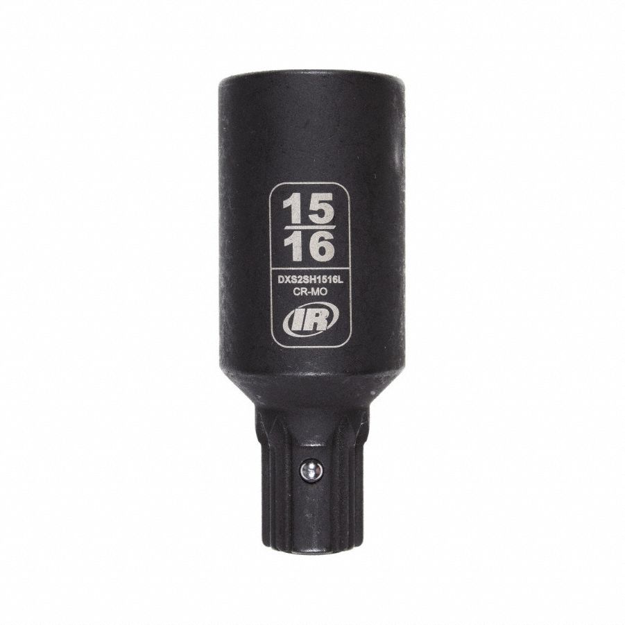Impact Socket: SAE, 15/16 in Socket Size, 6-Point, Deep, 2 61/64 in Overall Lg