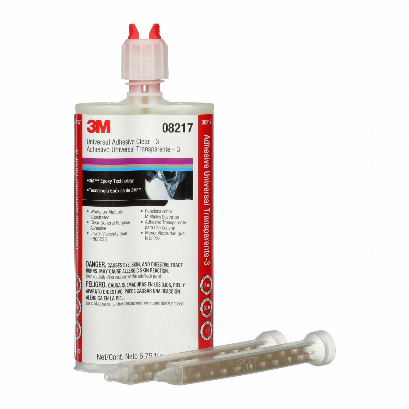 Universal Adhesive Clear: Activator Cure, 6.75 fl oz, Cartridge, Transparent