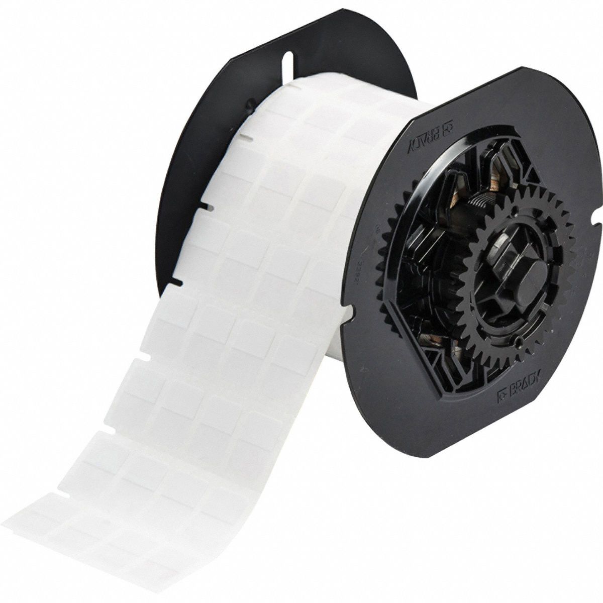 Wraparound Label: 3/4 in x 1/2 in, Vinyl, White (Matte), For 0.1 in to 0.12 in Wire Dia