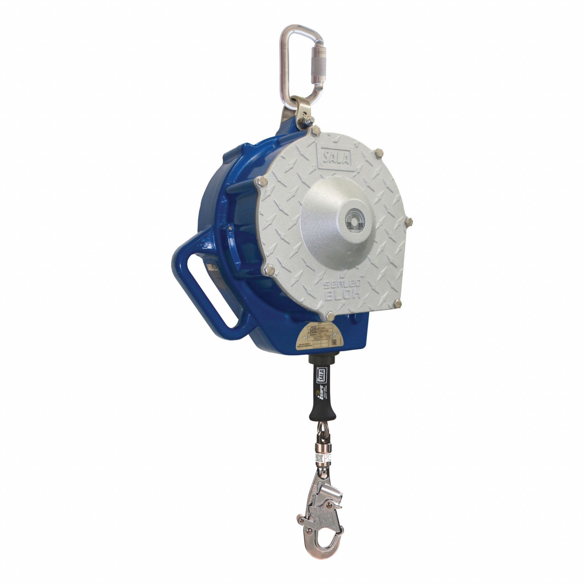 Self-Retracting Lifeline: Stainless Steel Carabiner Anchor, Harness Swivel Snap Hook