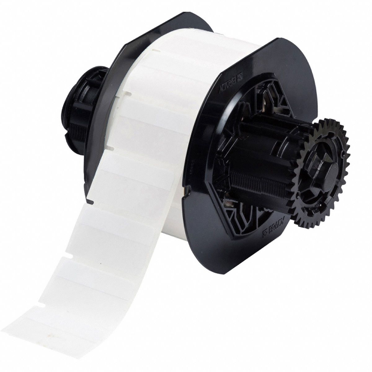 Wraparound Label: 1 in x 1 3/4 in, Vinyl, White (Matte), For 0 AWG Wire Gauge, 1, 250 Labels Included