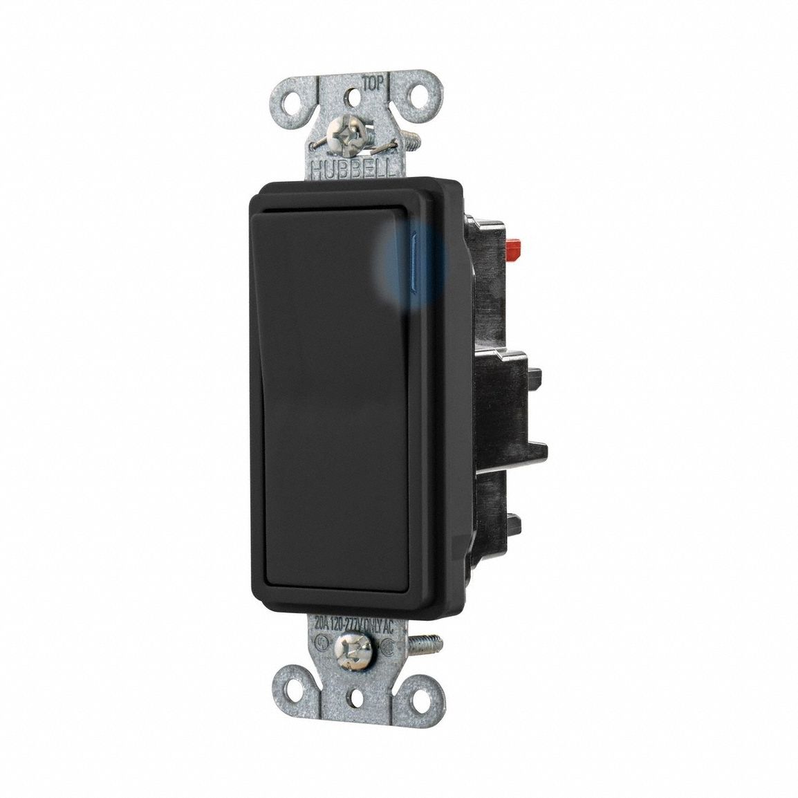 HUBBELL, Rocker Switch, Single Pole, Wall Switch - 902XC3|DS120STILBK ...