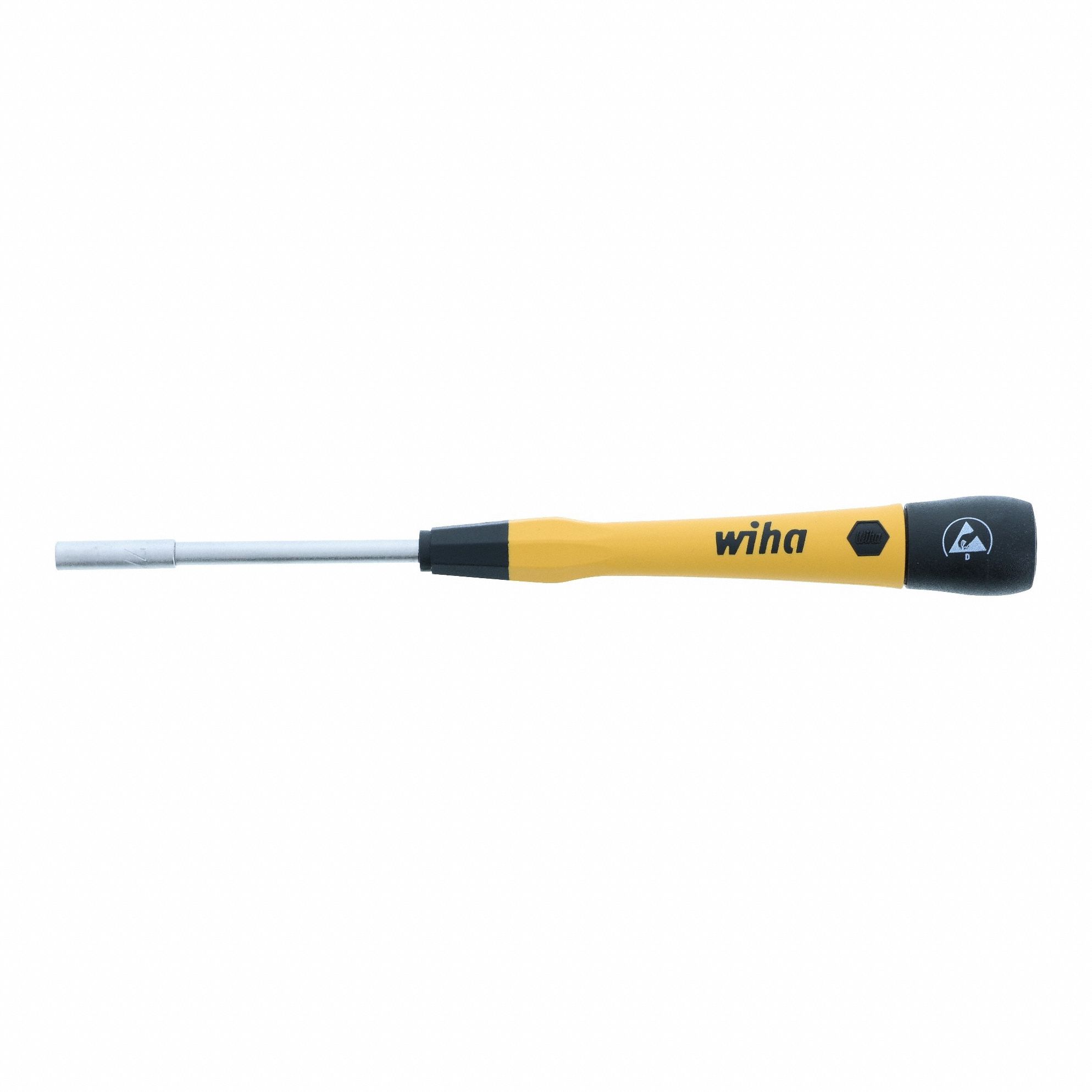 Nut Driver: Straight, Metric/SAE, Precision Nut Driver, 7/64 in Hex Size, 60 mm Overall Lg