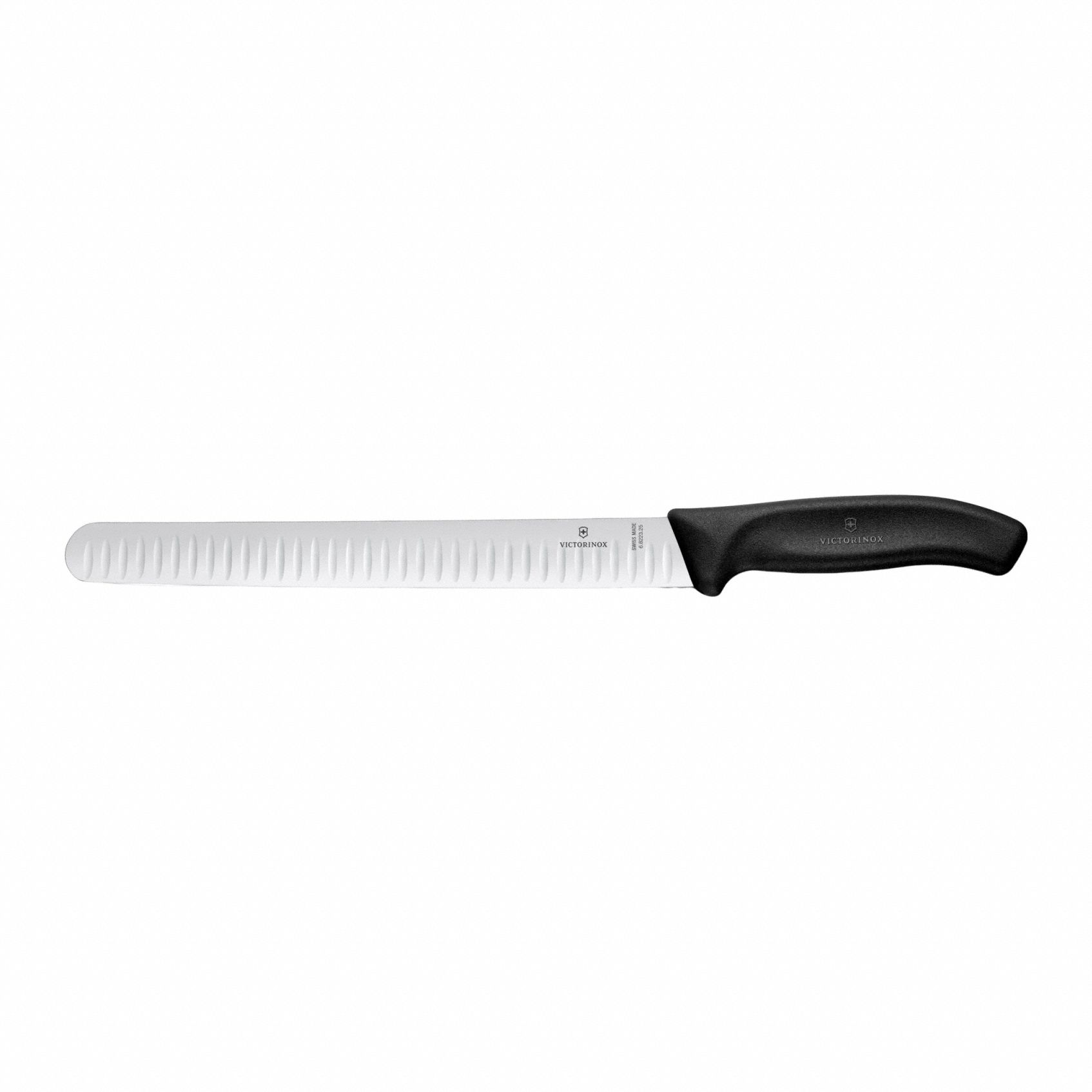 Slicer Knife: Straight, 16 7/8 in Overall Lg, Stainless Steel Blade, Thermoplastic Handle