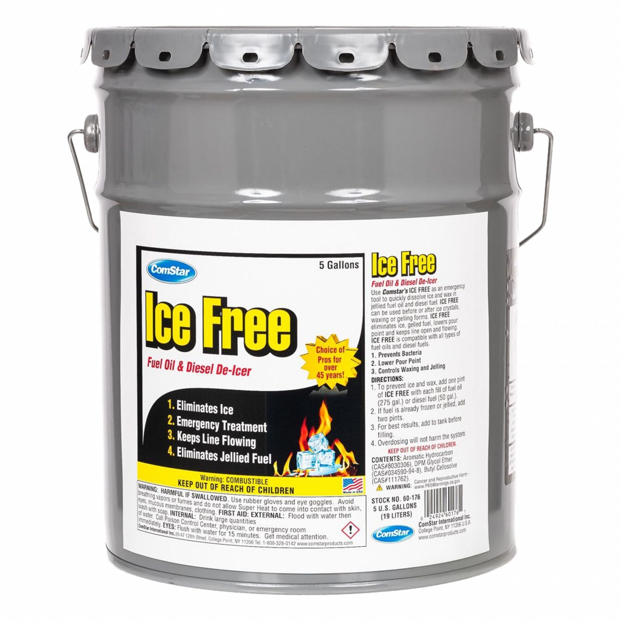Fuel Oil and Diesel De-Icer: 5 gal, Diesel Fuel/Fuel Oil Compatible, Ice Free Series