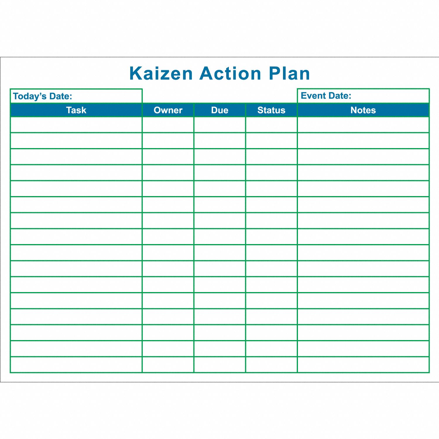 Kaizen Board: Plastic, 36 in Overall Ht, 48 in Overall Wd, Wall Mounted, White, Non-Magnetic