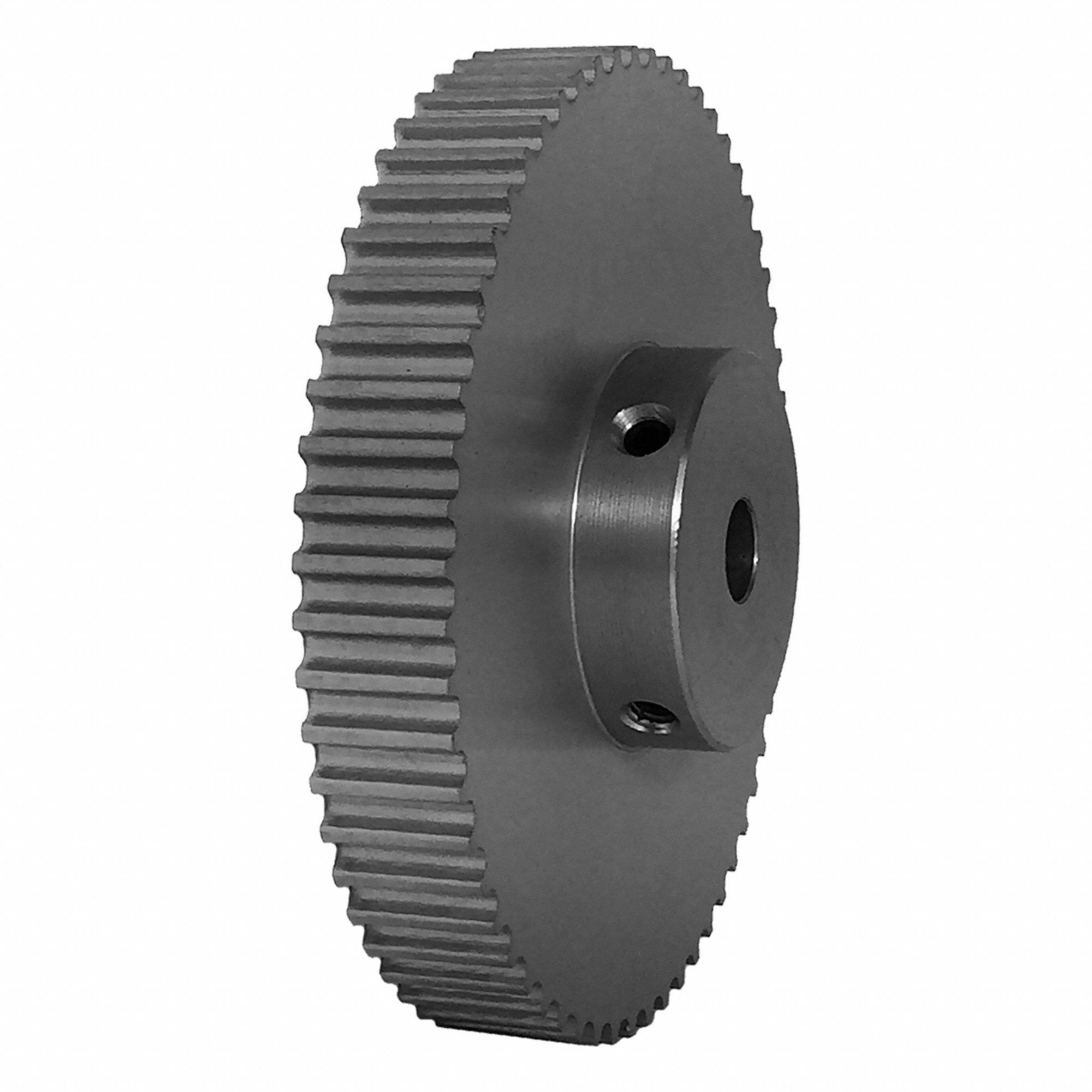 DAYTON Timing Pulley: Curvilinear, Fixed, For HTD Timing Belt Section, For 9 mm Belt Wd, 60 Teeth (MPN 60-5M09-6A5). Key specifications — Brand: DAYTON; Finish: Clear Anodized; For Belt Series: Powerhouse®.