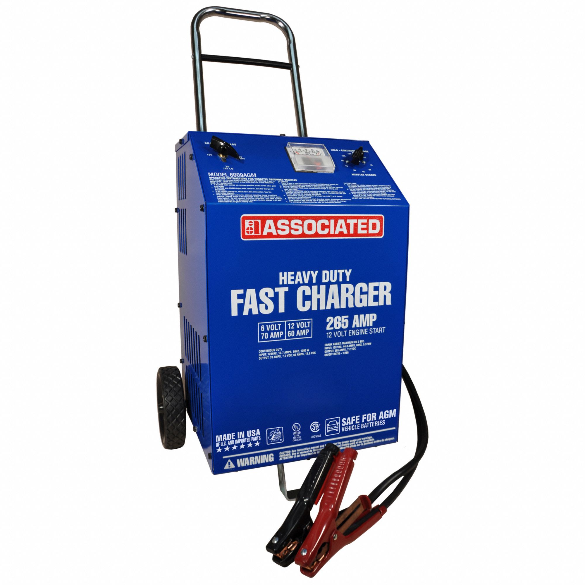 BATTERY CHARGER, BOOSTING/CHARGING, AUTOMOTIVE, FOR AGM/EFB/LED ACID, TIMER, 265 A AT 12V