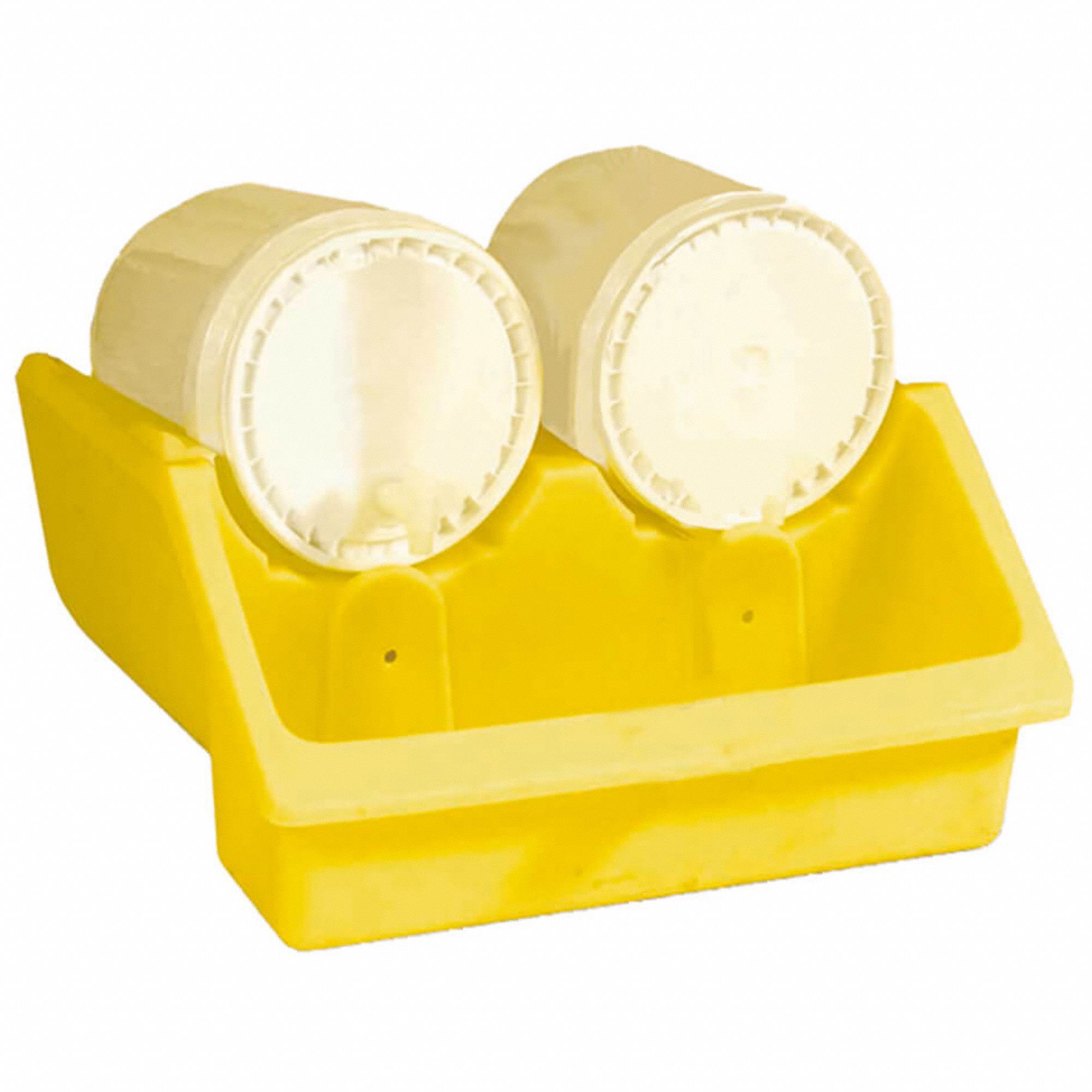 Rack Base: 2 Drums/Containers, Rack Base, 8 gal Spill Capacity, 200 lb Load Capacity