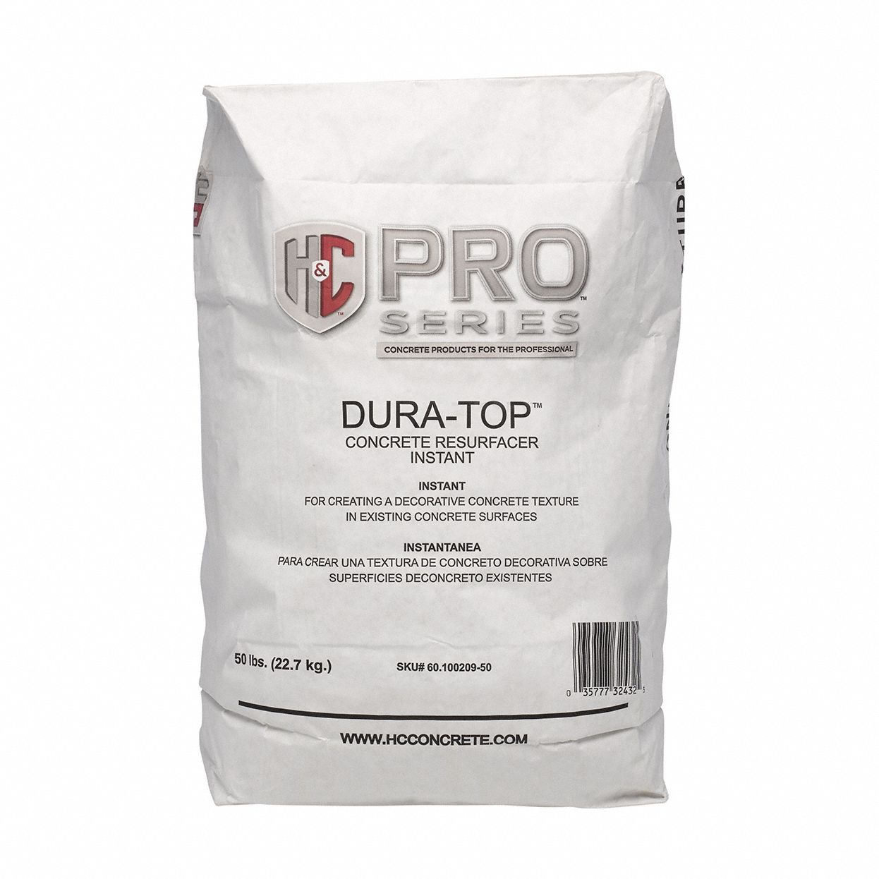 Concrete Resurfacer: Cement, 50 lb Container Size, Bag, Gray