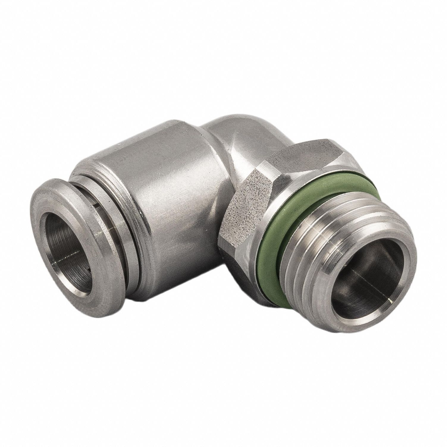 Push To Connect Fitting: 6 mm OD x 5 mm Pipe Size, Push-to-Connect x MBSPP, Stainless Steel