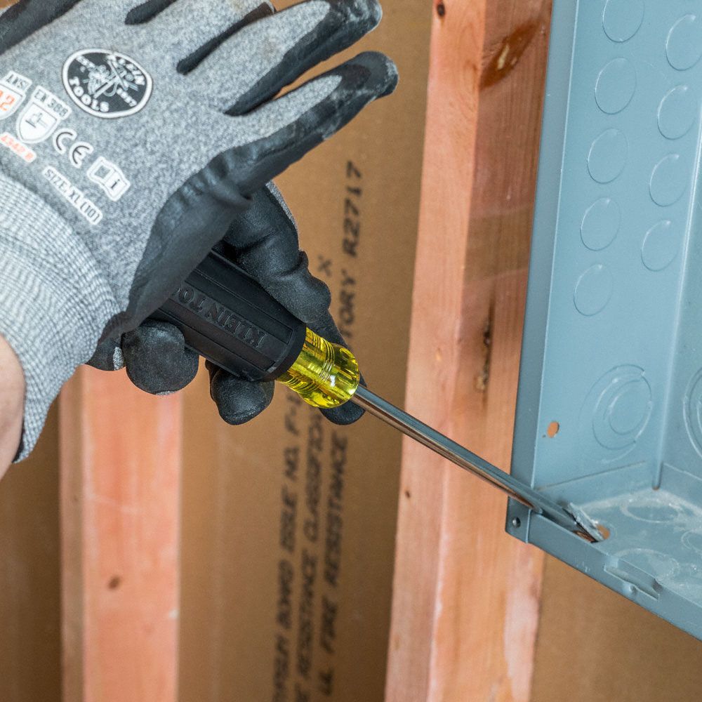 KLEIN TOOLS Demolition Slotted Screwdriver 5/16 in Tip Size, 12 1/4 in