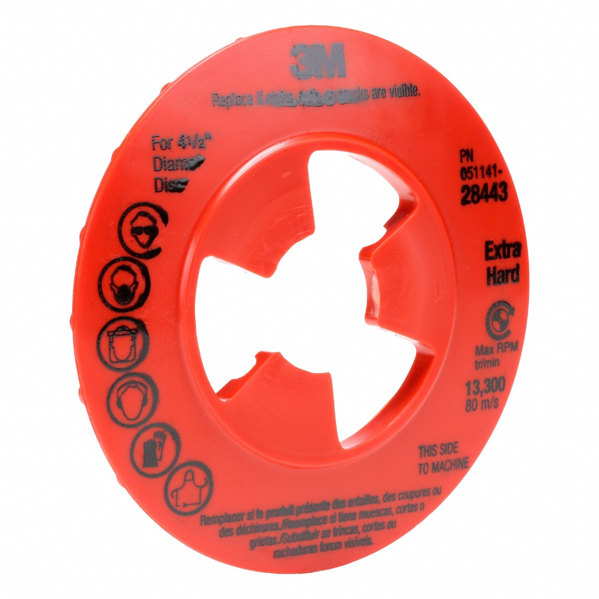 Disc Face Plate 9 in Dia Red PK10