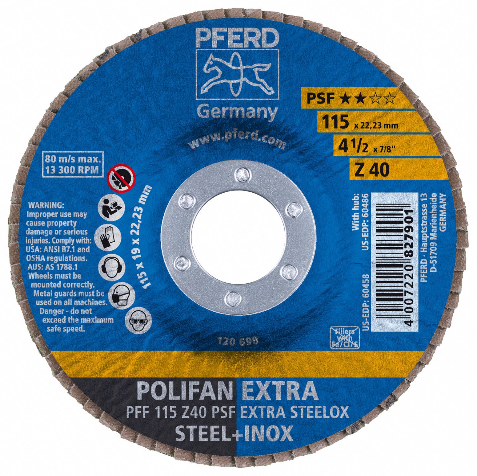Polifan, PSF-Extra, Z40 T27, 4-1/2"x7/8"