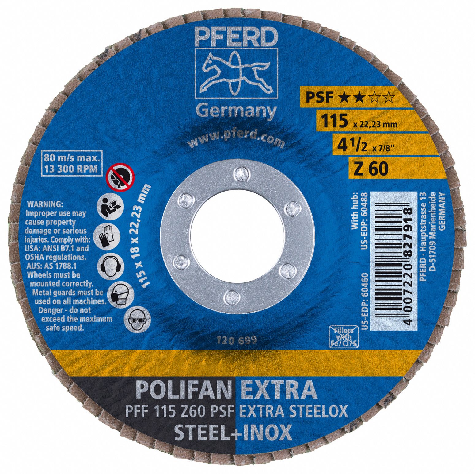 Polifan, PSF-Extra, Z60 T27, 4-1/2"x7/8"