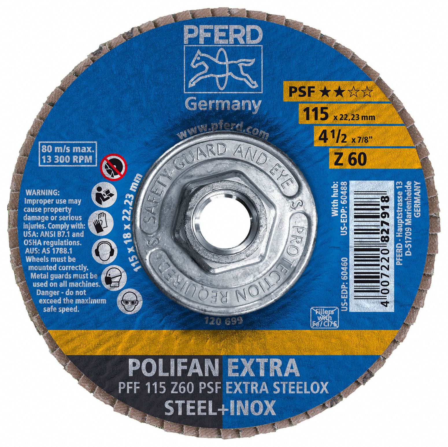 Polifan, 4-1/2"x5/8"-11"