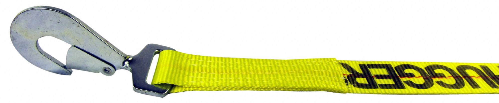 TIE DOWN STRAP, RATCHET, SNAP-HOOK, GEN PURPOSE, 2 IN W, 3,300 LB WLL, YELLOW, 30 FT L