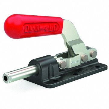 Straight Line Clamp: Flange Base Mounting, Std Horizontal Handle, 1.76 in Arm Lg, 5/16-18