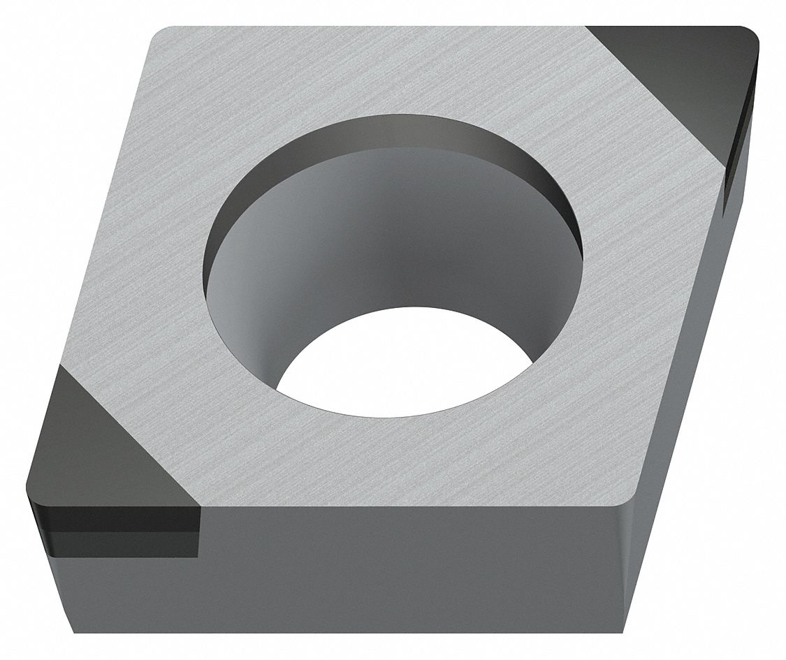 Diamond Turning Insert: CCGW Insert, Neutral, 3/32 in Thick, 0.0080 in Corner Radius, WBS10