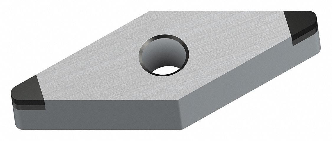 Diamond Turning Insert: VNGA Insert, Neutral, 3/16 in Thick, 1/32 in Corner Radius, WBK20