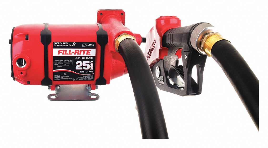 FILLRITE 1/3 HP Cast Iron Rotary Vane Fuel Transfer Pump, 25 gpm GPM