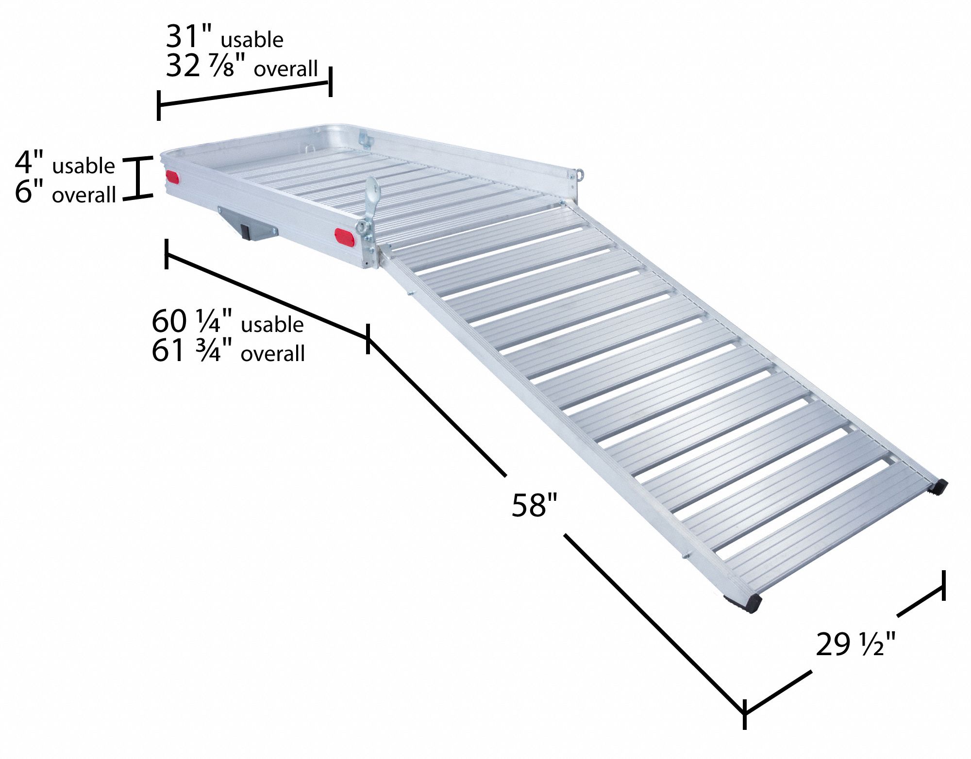 APEX Cargo Carrier, Aluminum, Silver, Single/Drop Door, 8 cu ft, 1 PR ...