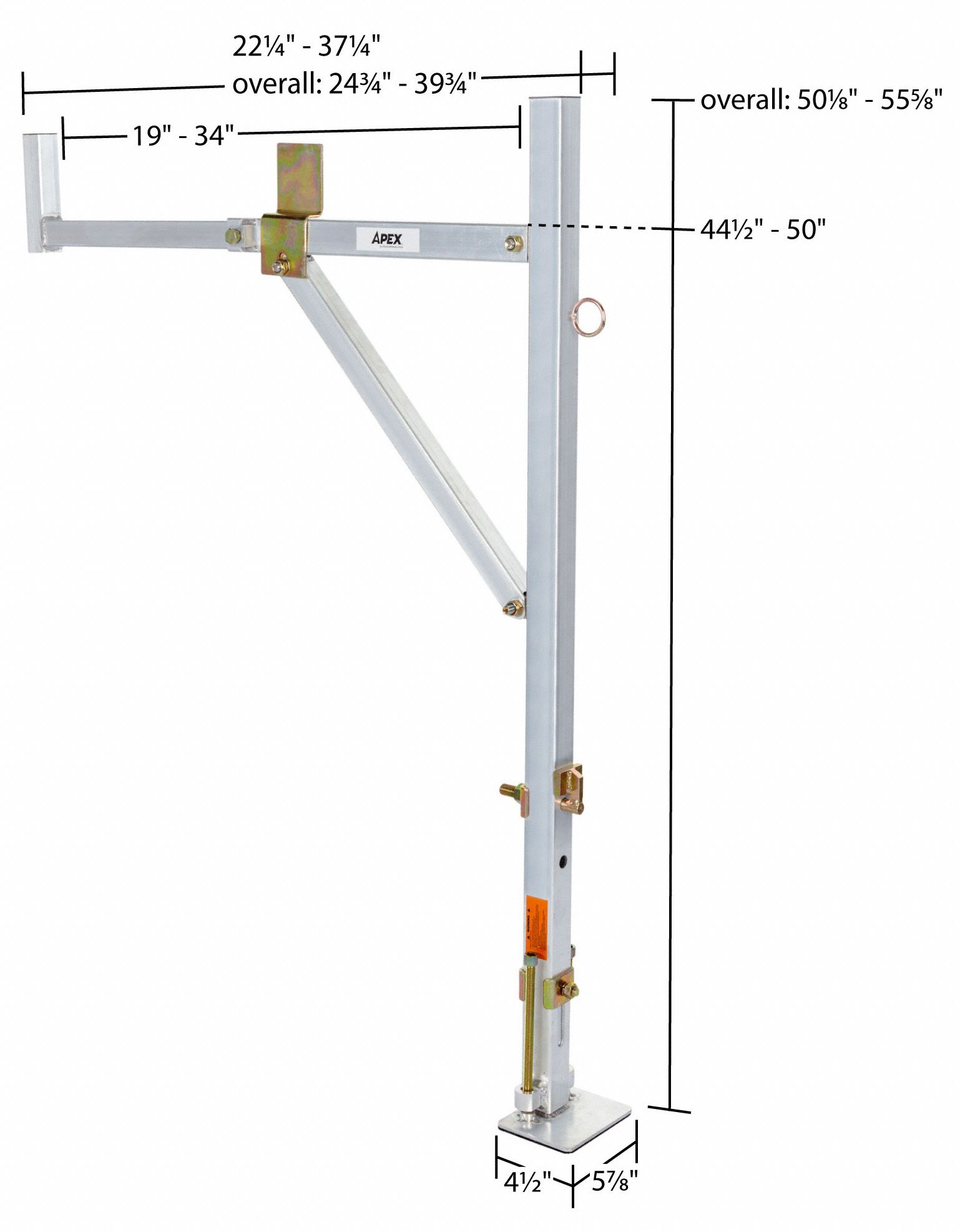 apex truck racks on Apex Truck Ladder Rack 49 1 2 To 52 L Silver 60ag54 Ndalr Grainger