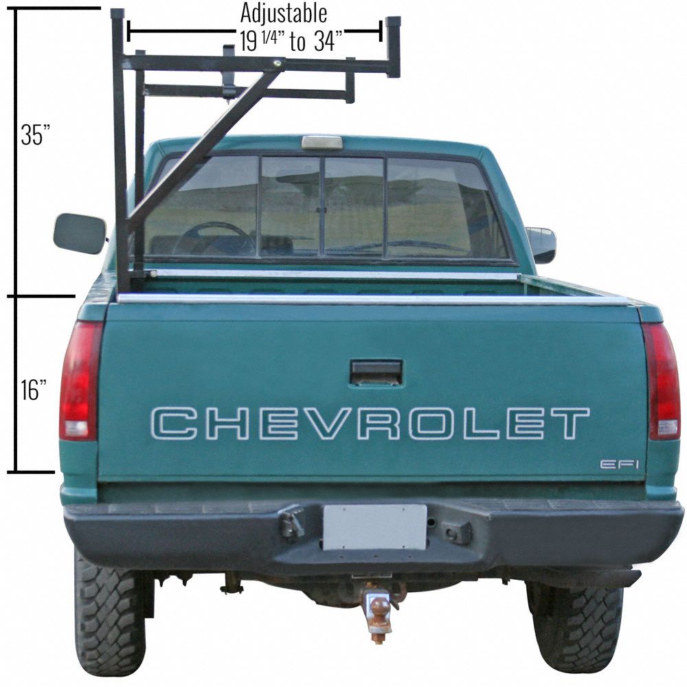 APEX Truck Ladder Rack, 11/2" L, Cap. 250 lb. 60AG60TLR Grainger