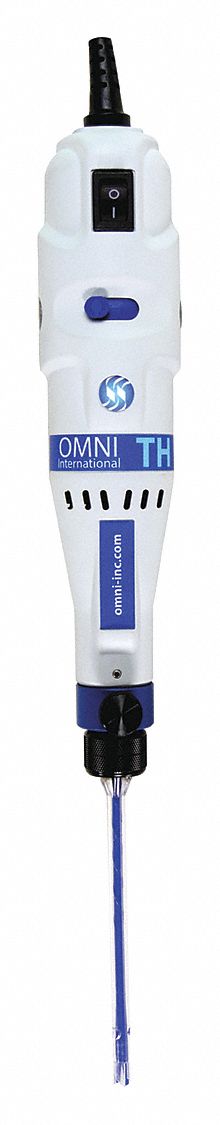 Homogenizer: Immersion, 100 mL to 200 mL, 5,000 to 35,000 rpm, 120V, 125 W Watts