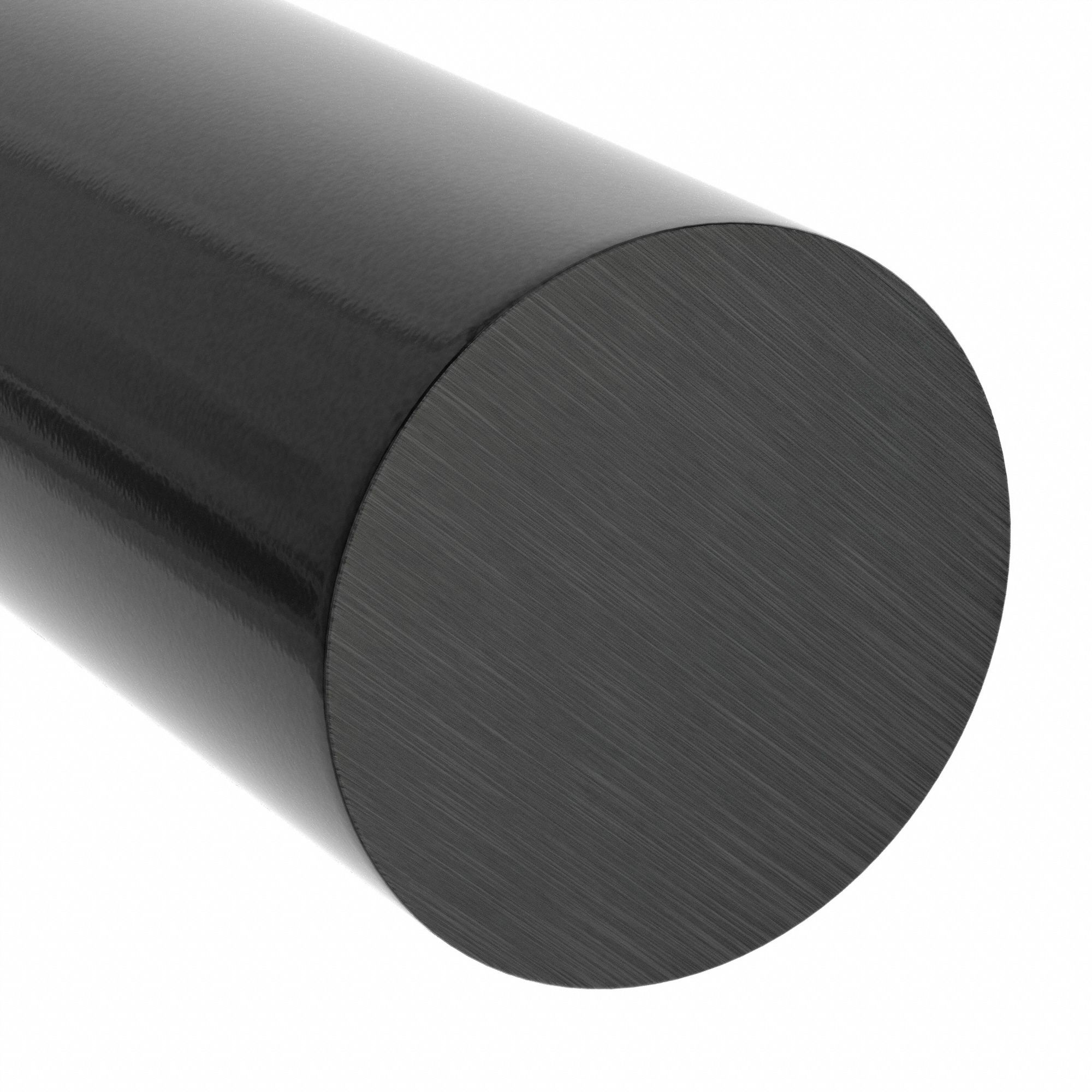 Acetal Rod: 1 1/2 in Dia, 12 in Lg, Opaque, Black, 9, 100 psi Tensile Strength, 1.1 ft-lb/in