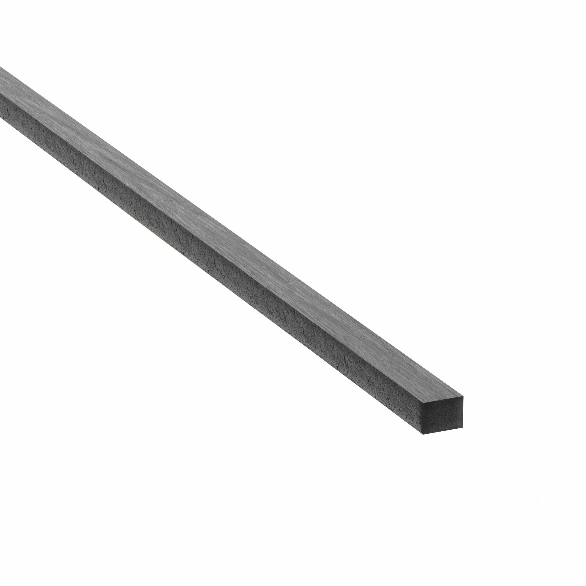 Foam Strip: Std, 1/2 in Thick, 1/2 in x 120 in, Black, Semi-Closed Cell, Plain, -70°F to 250°F