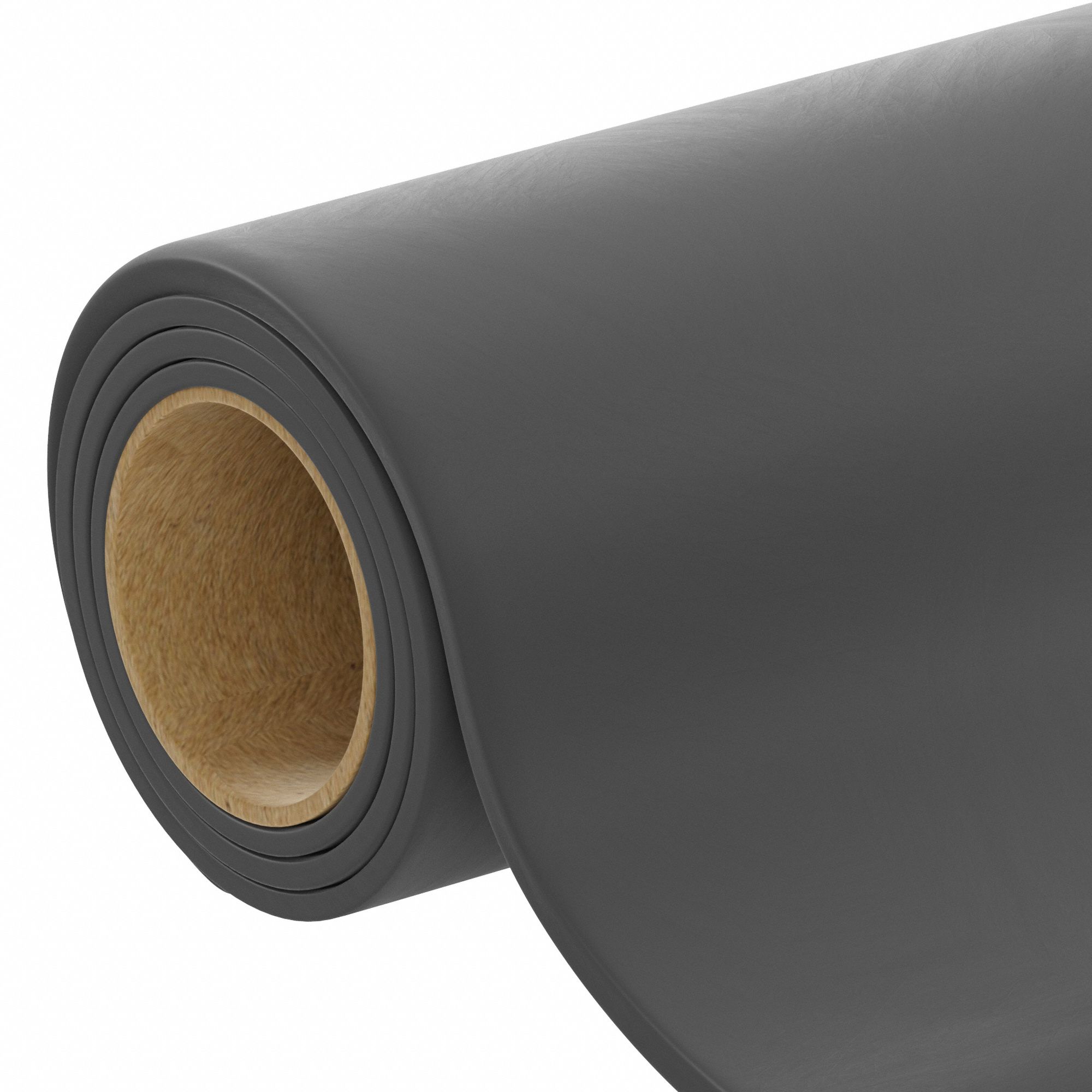 Foam Roll: Std, 1 in Thick, 12 in x 120 in, Black, Semi-Closed Cell, Plain, -70°F to 250°F, Textured
