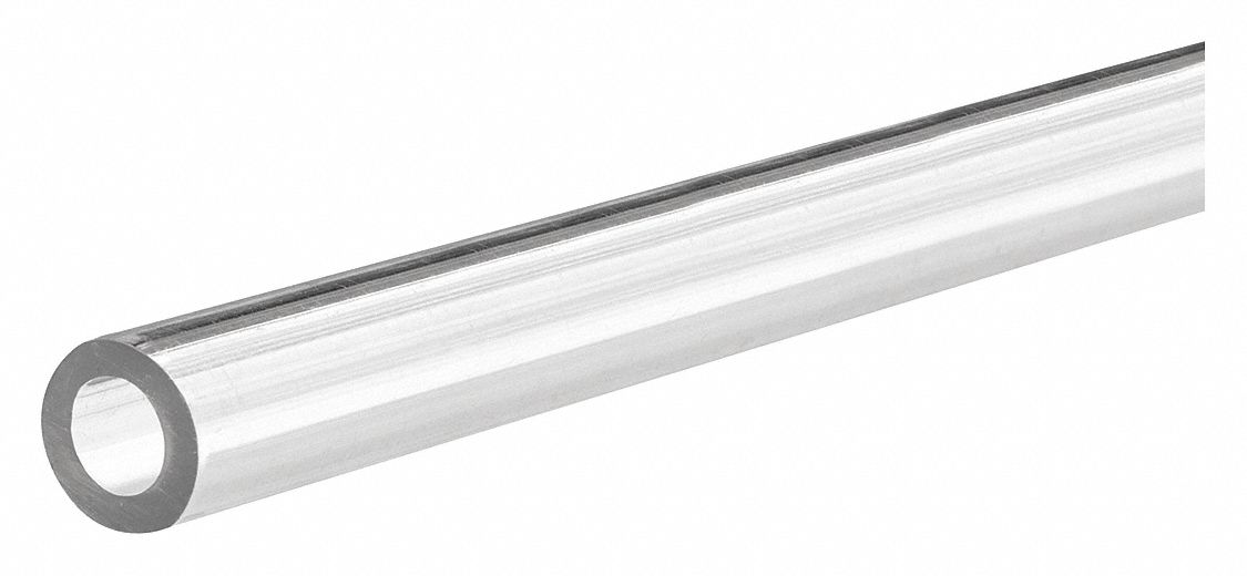 GRAINGER APPROVED Tube Stock, PETG, Standard Grade, Oversized/1.000 in