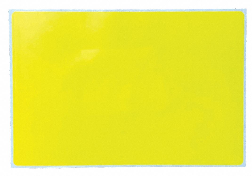 Barcode Printer Label: 4 in Label Wd, 6 in Label Ht, Yellow, Matte, Perforated