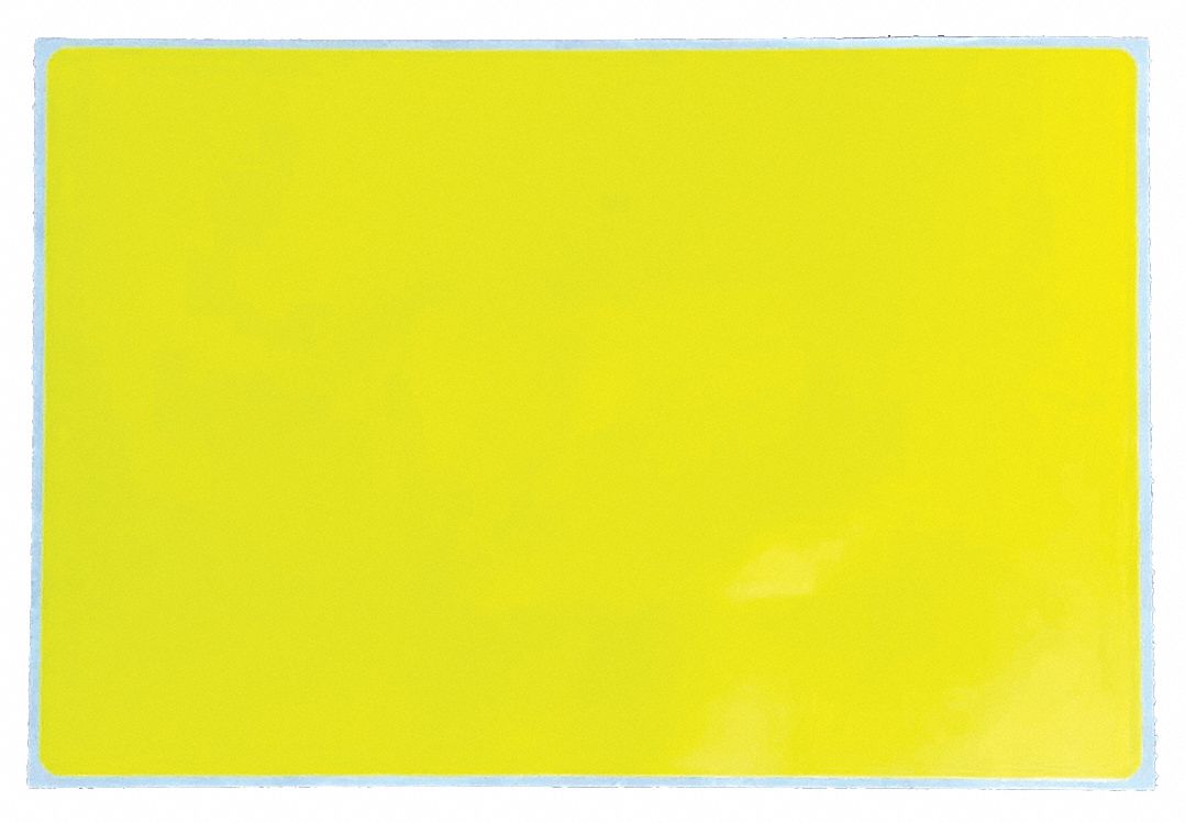 Barcode Printer Label: 3 in Label Wd, 5 in Label Ht, Yellow, 3 in Core Dia., Matte