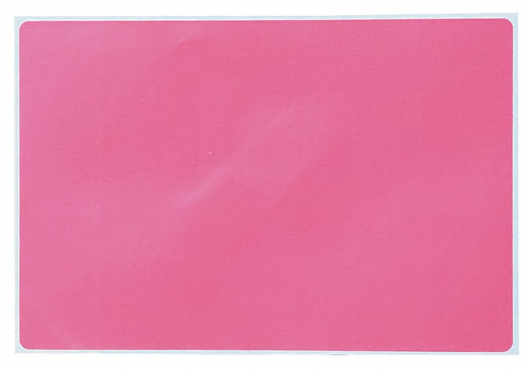 Barcode Printer Label: 3 in Label Wd, 5 in Label Ht, Red, 3 in Core Dia., Matte