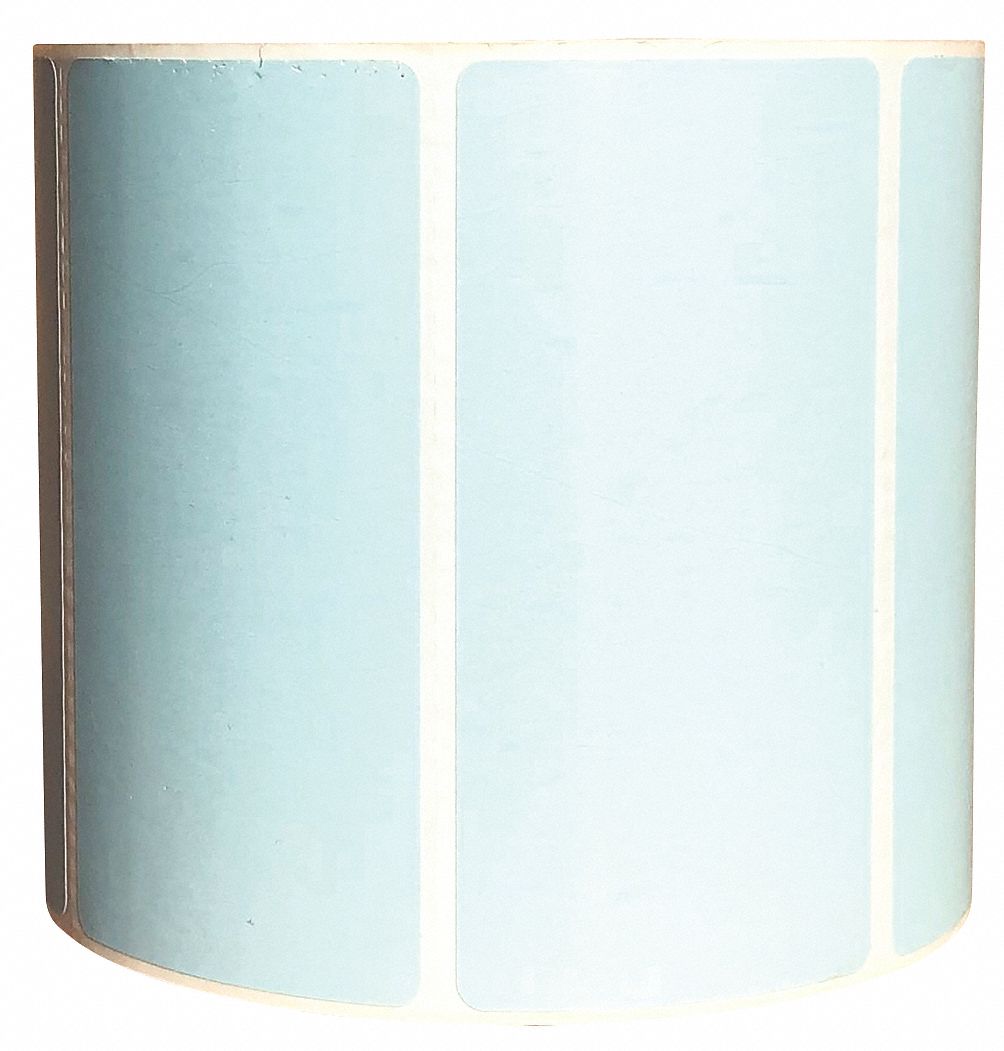 Barcode Printer Label: 4 in Label Wd, 2 in Label Ht, Blue, 3 in Core Dia., Matte