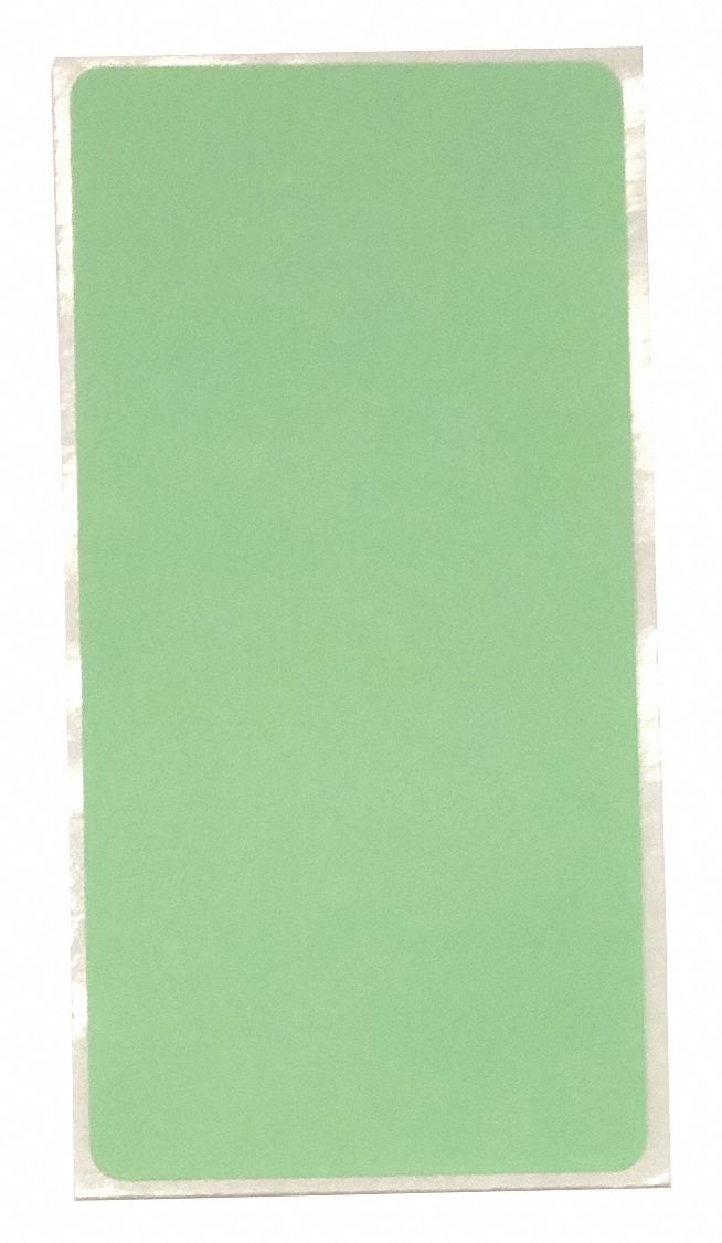 Barcode Printer Label: 4 in Label Wd, 2 in Label Ht, Green, 3 in Core Dia., Matte