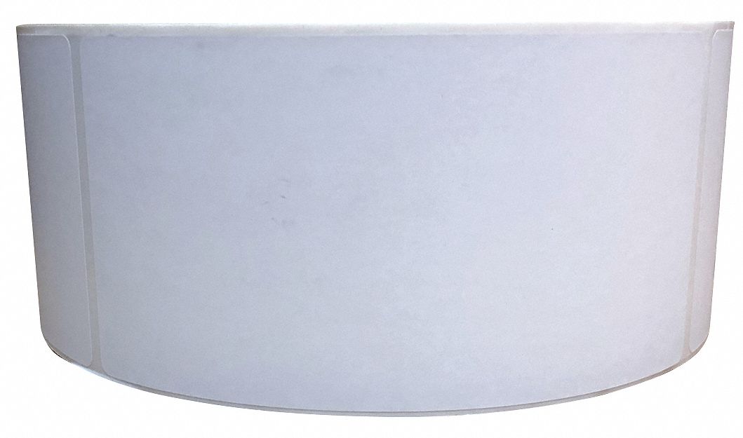 Barcode Printer Label: 3 in Label Wd, 6 in Label Ht, White, 3 in Core Dia., Matte