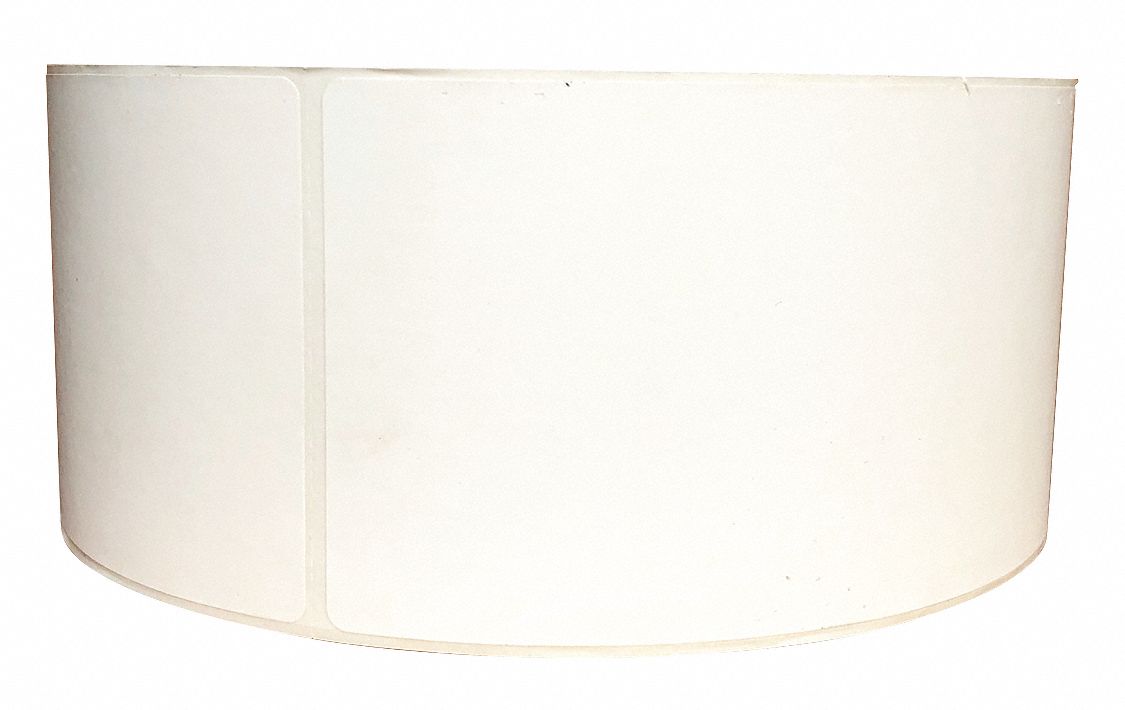 Barcode Printer Label: 3 in Label Wd, 12 in Label Ht, White, 3 in Core Dia., Matte