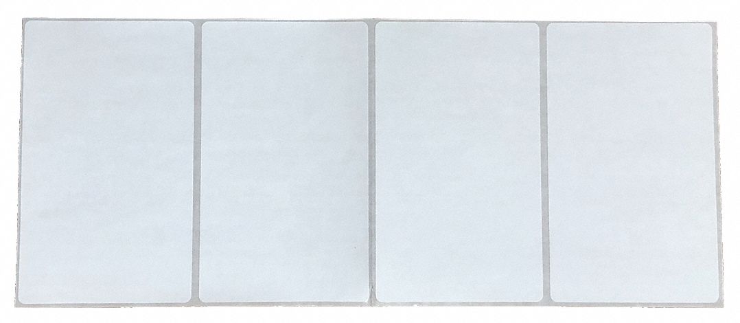 Barcode Printer Label: 5 in Label Wd, 3 in Label Ht, White, 3 in Core Dia., Matte